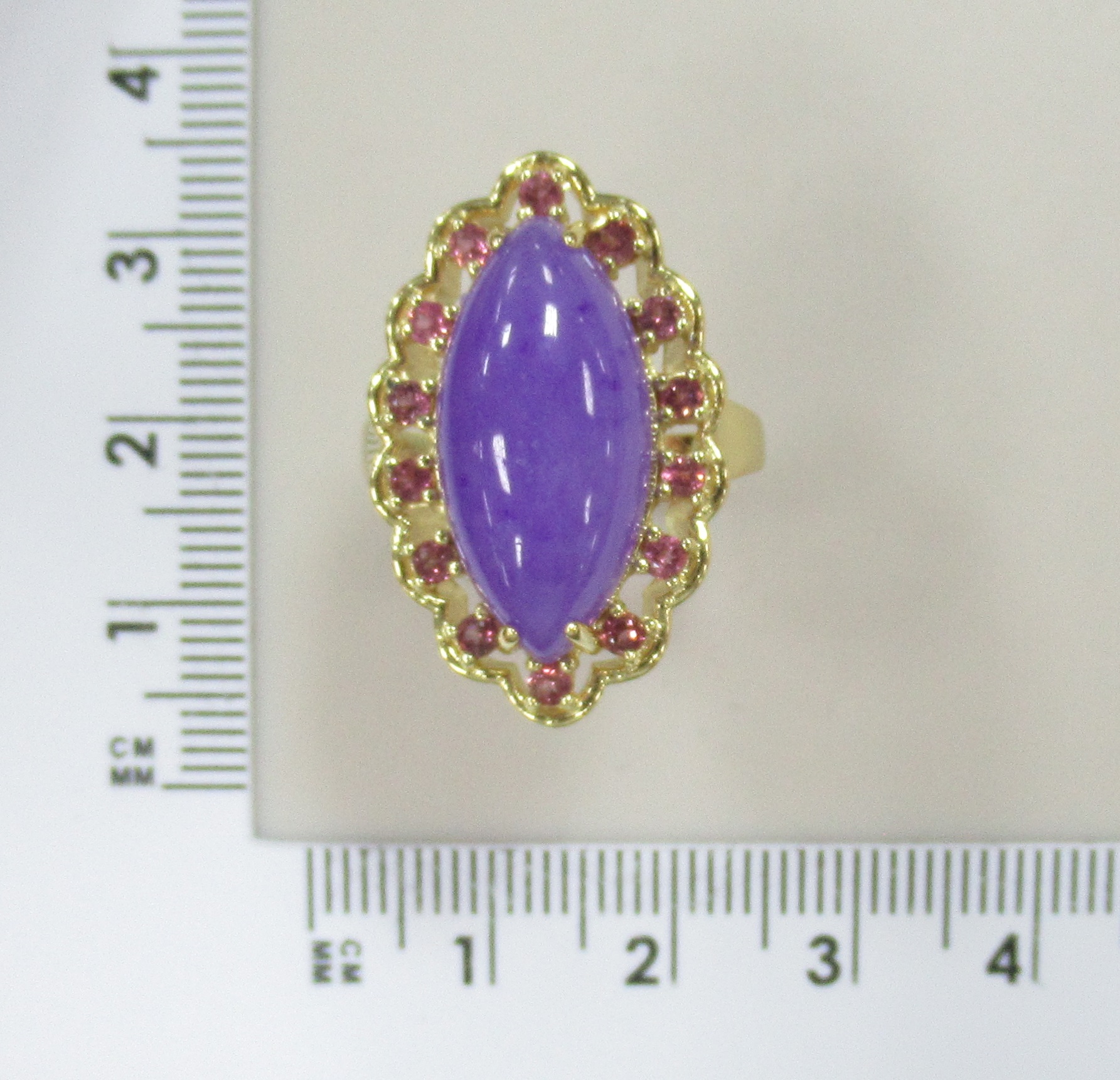 Серебряное кольцо с лавандовым жадеитом